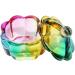 Nails Art Glass Dappen Dish Crystal Glass Dish Nails Art Dappen Dish With Lid Heart Shaped Liquids Crystal Cup Multi-color - Buy Online on GoSupps.com