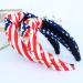 CULHEITE American Flag Knotted Headband - Patriotic Stars & Stripes Twist Hair Accessory for Independence Day - Wide Knot Holiday Fashion for Women & Girls - Buy Online on GoSupps.com