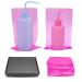 300psc Disposable Tattoo Bottle Bags,purple Translucent Tattoo Wash Bottle Bags,tattoo Cleaning Supplies,sleeves Barrier for Tattoo Bottles Tattoo Supplies Tattoo Accessories (8.7inx5.7in)