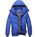 Winter Men's Padded Hooded Coat | Blue X-Large Puffer Jacket with Pockets - Buy Online on GoSupps.com