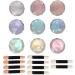 Mirror Effect Manicure Powder Double Ended 9 Colors Nail Art Glitter Powder Individual Boxed Applicator for Nail Salon - Buy Online on GoSupps.com
