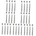 Didiseaon 28 Pcs Two-in-one Eyebrow Pencil Makeup Pencils with Eyebrow Comb Wooden Portable Woman Eyeliner