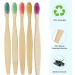 Geekerchip Bamboo Toothbrushes - Eco-Friendly 5-Pack Biodegradable BPA Free Natural Wood Independent Packaging - Buy Online on GoSupps.com
