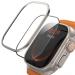 Lamicall Titanium Screen Protector for Apple Watch Ultra 49mm - Enjoy Original Beauty Aviation Titanium Bumper Frame Case Cover +2Pack Tempered Glass Film Sensitive Touch 9H for iWatch Ultra 49 mm