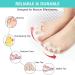 3 Pairs Silicone Toe Spacers & Straighteners for Bent and Overlapping Toes - Men & Women (Medium) - Buy Online on GoSupps.com