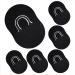 6 PCS Pocket Palm Combs, Portable Mens Hair Brush, Shampoo Combs Pocket Scalp Massager Brush, Soft Palm Brush for Men Short Hair, Black