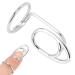 TIKATARER Nail Rings Nail Art Fingernail Rings Nail Charms Nail Rings With Nails Attached Unique Stylish Women Finger Nail Cover Ring for Women Lady Girls Parties Weddings (3044 platinum)
