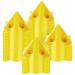 50 PCS 3.5 x2 inch Yellow Cone Canvas and Paint Triangle Stands Cabinet Door Risers for Kitchen Cabinets Clean Paint Job