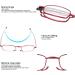 Buy Bezax Fashion Red Reading Glasses - Foldable Presbyopia Glasses with Blue Light Blocking & Portable Storage Box for Men & Women - Perfect for Seniors - Buy Online on GoSupps.com