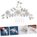 Healeved Bridal Hair Comb Bridal Hair Side Comb Flower Hair Side Comb Decorative Hair Comb Wedding Hair Comb Floral Hair Comb Wedding Hair Accessories Flower Hair Accessories White Metal - Buy Online on GoSupps.com