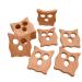 Wendysun 10pcs Lovely Cartoon Wood Teether Pure Natural Animal Owl Shape Baby Teething Nursing Beech Teether Baby DIY Pendant Toy (10pcs)