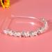 Minkissy Pearl Crystal Headband Bridal Rhinstone Flower Leaves Hairband Wedding Party Hair Hoop for Brides Bridemaids - Buy Online on GoSupps.com