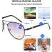 Koosufa Bifocal Reading Sunglasses - Progressive Anti-Blue Light Pilot Glasses for Men & Women | Outdoor Metal Reading Glasses (1.0 to 4.0) - Buy Online on GoSupps.com