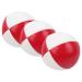 Indoor Smooth Juggling Balls Tear Resistant for Children's Leisure Red and White