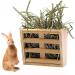 ANCLLO Rabbit Hay Feeder Rack Wooden Wall-mountable Hay Manger for Small Pets Bunny Chinchilla Guinea Pigs - Buy Online on GoSupps.com