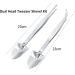 2-Piece Stainless Steel Tweezers Set | Double Pliers for Gardening Aquatic Plants & Reptiles - 23cm Feeding Tools - Buy Online on GoSupps.com