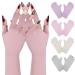 Vabean 4 Pairs Manicure Gloves Anti UV Gloves for Nail Manicure Gloves UV Protection Fingerless UV Light Gloves for Gel Nails Lamp Hands Dryer Protection Women  Pink  Purple  Beige  Light Gray