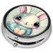 Buy Pink Cartoon Bunny Pill Box - 3 Compartment Portable Organizer for Travel & Purse - Buy Online on GoSupps.com