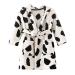 JZLPIN Unisex Baby Hooded Bathrobe Kids Flannel Pajamas Dressing Gown for Boys Girls 1-2 Years Cow