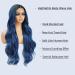 X-TRESS 28 Blue HD Lace Front Wig for Black Women - Long Curly Synthetic Hair Wig with Pre-Plucked Baby Hair (Blue) - Buy Online on GoSupps.com