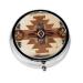 Native American Patternsround Pill Box 3 Compartment Round Pill Box Organizer Portable Travel Pill Box for Traveling.