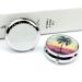 Portable Tropical Palm Tree Pill Box - 3 Compartment Travel Organizer for Medicine - Small Round Case for Handbag & Pocket - Buy Online on GoSupps.com