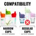 Silicone Sippy Cup Lids - Spill & Leak Proof Soft Spout for Babies, Toddlers, and Kids - Multicolor - Fits Cups 2.17-2.96 in Diameter - Buy Online on GoSupps.com