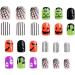 Halloween Nails Full Glossy Nails For Women Halloween False Nails Short Square Fake Nails False Nails With Spider Web Bat Ghost Glossy Design For Women Girls - Buy Online on GoSupps.com