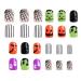 Kapaunn Halloween Nails | Press On Nails Short | Artificial Nails Decorations Short Square Fake Nails Halloween Ghost Press On Nails Natural & Fit False Nails