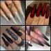 JZK 240x XXL Clear Half Cover Extra Long Coffin Nail Tips For Acrylic Extensions C Curve False Nail Tips Long For Gel And Acrylic Nails Finger Nail Extension Tips - Buy Online on GoSupps.com