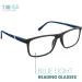 Premium Blue Light Reading Glasses for Men - Stylish & Durable 1.5x Blue Frame Readers - Comfortable for All Face Shapes - Buy Online on GoSupps.com