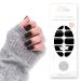 Fairy Nail UV nail foils self-adhesive gel foils half cured 20 pieces nail wraps nail polish strips to stick on (black)
