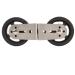 Cable Pulley Wheel Stainless Steel Swivel Single Pulley Block Easy to Install 2 Way Pulley Block 360 Degrees Rotating Detachable Duplex Bearing for Fitness Gym Equipment (Plastic)