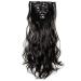 24 Inch 18 Clip Long Hair Clip 8pcs / Set Of High Temperature Fiber Wig Synthetic Clip Extension Hair 24inches #1