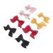 ifundom 4 Pairs bow hairpin christmas hair clips cute bow red bow hair clip bowknot hair barrettes Fashion Hair Clip bowknot hair clips xmas bow hair clips Pearl yarn cloth child girl