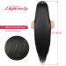 Lsybeauty Synthetic 37 Inch Long Straight Lace Front Wig for Women - 180% Density, Deep Middle Part, Heat Resistant Fiber - Black Glueless Hair Replacement with Baby Hair - Buy Online on GoSupps.com