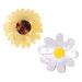 Vokone 2 Pack Flower Claw Clip Cellulose Acetate Daisy Sunflower Claw Hair Clip for Women Hair Jaw Grip Strong Holder for Thick Thin Hair(Daisy Sunflower)