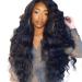Stay & Me Recke Black Women Long Curls Wavy Synthetic Wig - Heat Resistant Ombre Afro Wigs for Parties - Buy Online on GoSupps.com