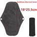 ROSENICE Reusable Bamboo Charcoal Cloth Menstrual Pads 5pcs - Washable & Breathable - 25x18cm - Random Color - Buy Online on GoSupps.com
