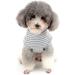 Zunea Striped Dog Shirt for Small Dogs & Cats | Summer Cool Vest Soft Cotton Tank Top for Pets - XL Gray (1 Pack) - Buy Online on GoSupps.com