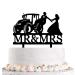 Funny Wedding Cake Topper - Bride Grabs Farmer Groom Who Just Got Off Tractor - Farmer Couple Cake Topper Mr&Mrs Wedding Cake Topper (Farmer)