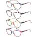 HEEYYOK Women s 4-Pack Cat Eye Reading Glasses - 2.50 Readers Lightweight & Flexible Design Colorful Patterns to Look Younger - Buy Online on GoSupps.com