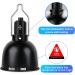 REPTI HOME Reptile Light Fixture - 5.5inch Deep Dome Heat Lamp Fixture UVB Heat Basking Lamp Fixture for Amphibian Reptile Terrariums DOME 5.5 inch - Buy Online on GoSupps.com