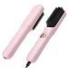 Cordless Hair Straightening Brush Cordless Hair Straightening Comb for All Hair Types 18 Seconds Fast Heating 30 Minutes Automatic Shut-Off Contains 200 Million Ions (Pink)