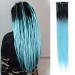 24 SE 1cm Dreadlock Extensions for White women  10Dreads Ombre Mint Green Crochet Dread Of Synthetic Hair Hip Hop Style  24 Inch(10 Dreads) Ombre Mint Green