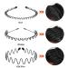 Buy FlyfTrey 6-Piece Unisex Metal Hair Bands - Non-Slip Elastic Headbands for Outdoor Sports & Yoga - Trendy Black Jumping Wave Accessories - Buy Online on GoSupps.com
