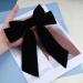 Aneneiceera Suede Bow Hair Clip Black Bowknot Velvet Hair Barrette Clip Fench Satin Head Clip Winter Thick Hair Clip Long Bow Tail Headpieces Decorative Hair Accessories for Women and Girls (Black) - Buy Online on GoSupps.com