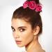Delicate Artificial Flower Hairband Elastic Hair Scrunchies Fashionable Ponytail Holder Great for Everyday Hairstyles Red green yellow pur - Buy Online on GoSupps.com