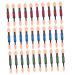 Beatifufu 30pcs Double Ended Eye Shadow Stick Eye Makeup Make up Sponge Eyebrow Brush Rod Aluminum