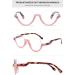 Shop Lanomi Fashion Half-Frame Reading Glasses - Blue Light Filter UV400 Protection Pink Frame & Tortoise Arm - Perfect Visual Aid for Men & Women - Buy Online on GoSupps.com